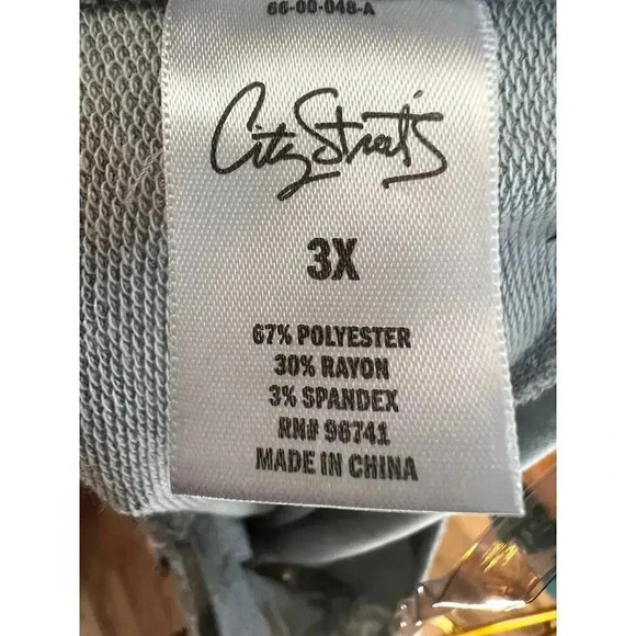 City streets dress long sleeve jersey material tie neck 3X - Picture 5 of 5